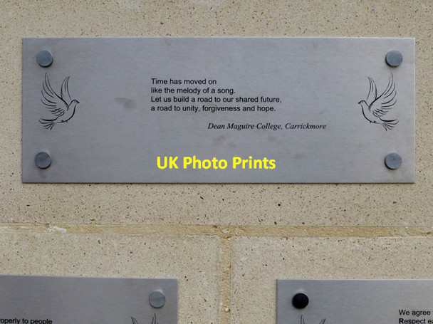 Photo 6"x4" Peace pledge, Dean Maguire College, Carrickmore Omagh c2015