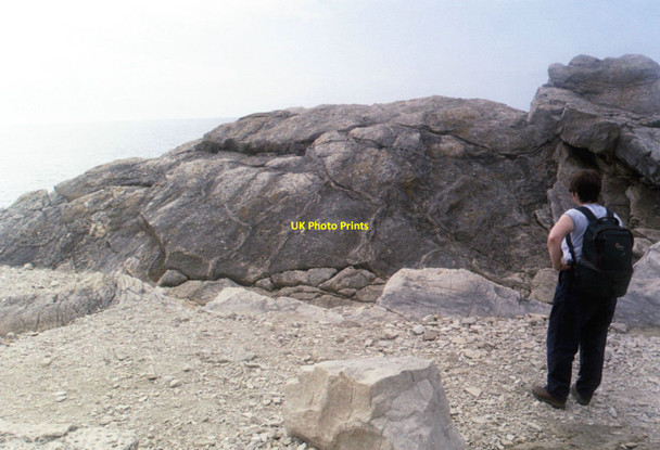 Photo 6"x4" Rocks at Lulworth fossil forest West Lulworth c2004
