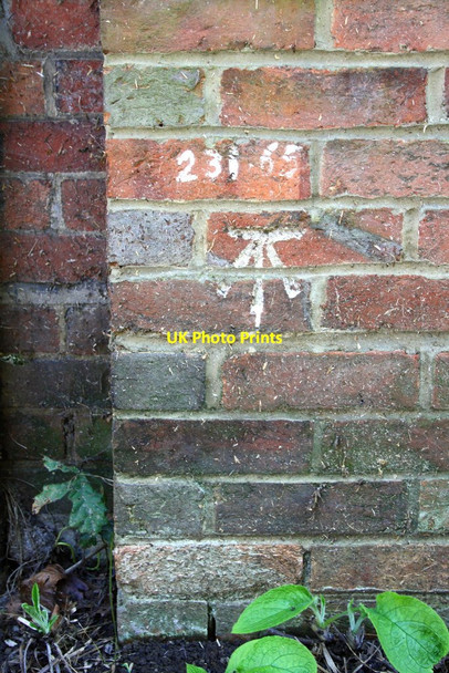 Photo 6"x4" Benchmark on #103 High Street, 'Tree House' Crawley\/TQ2736 c2015