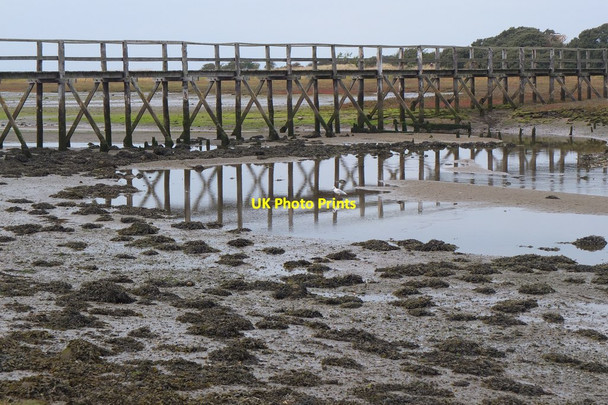 Photo 6"x4" Footbridge to Aberlady Local Nature Reserve Aberlady c2015