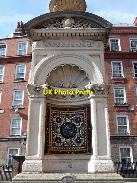 Photo 6"x4" Detail of fountain, Pimlico Road Westminster c2012