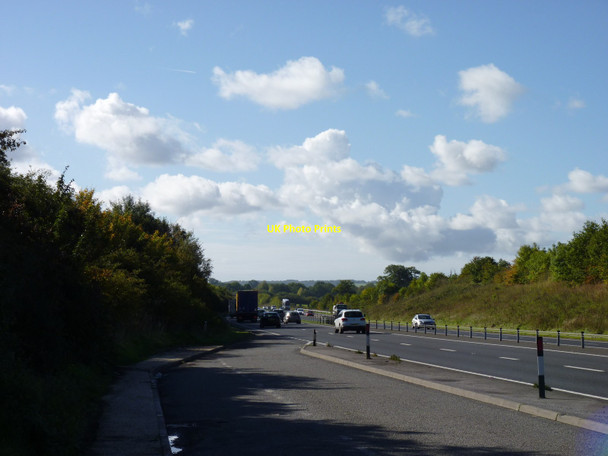 Photo 6"x4" Layby on the Southbound A34 near Enborne Skinners Green c2015