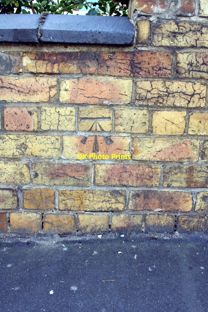 Photo 6"x4" Benchmark on wall outside #62 Conduit Road Stamford\/TF0207 c2015