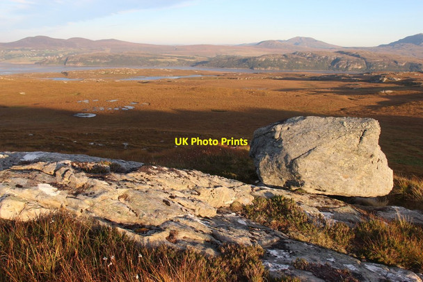 Photo 6"x4" Rock on moor above Kyle of Tongue Achuvoldrach c2015