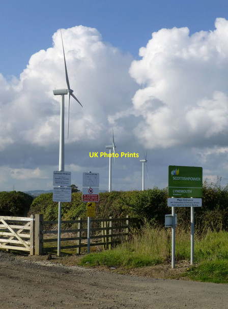 Photo 6"x4" Lynemouth Windfarm Ellington\/NZ2791 c2015