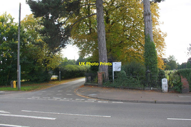Photo 6"x4" Entrance to Loughborough Crematorium, Leicester Road Loughborough c2015