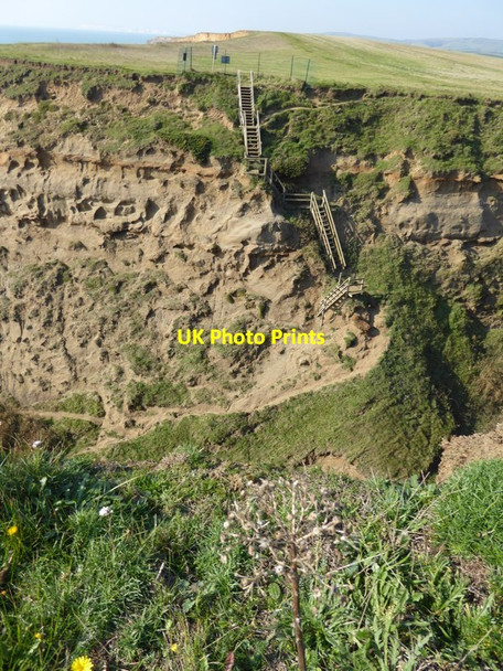 Photo 6"x4" Scary route on west side of Whale Chine Atherfield Green c2015