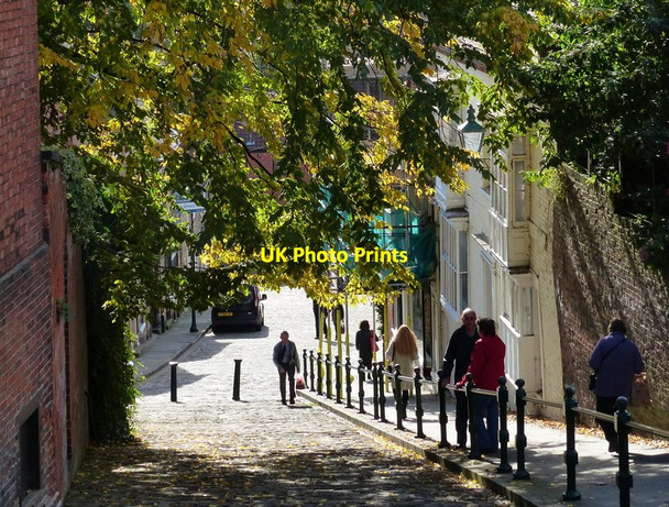 Photo 6"x4" View down Steep Hill in Lincoln Lincoln c2015
