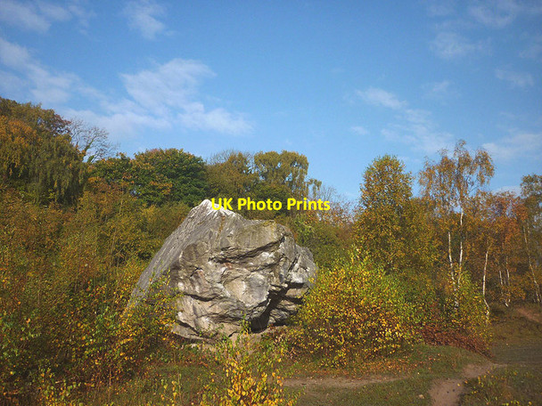 Photo 6"x4" Shelter Stone and autumn colours, Trowbarrow Red Bridge c2015