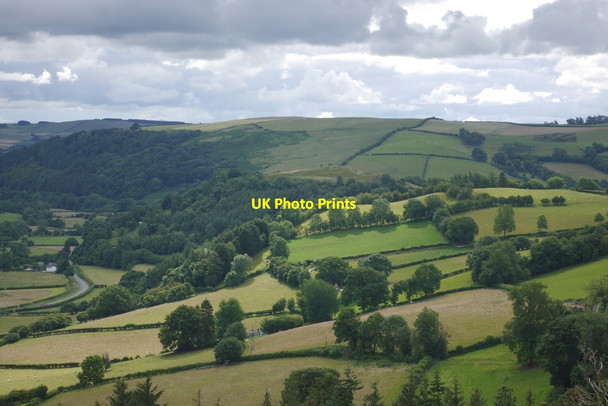 Photo 6"x4" View of Knucklas Castle Bwlch-y-Plain c2015