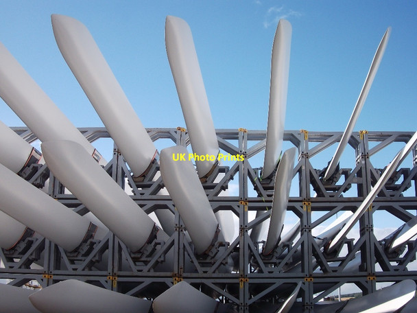 Photo 6"x4" Turbine blades, Inverness Harbour Inverness c2015