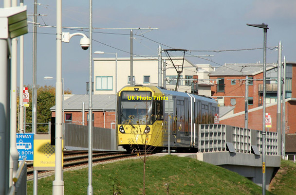 Photo 6"x4" Tram approaching Baguley tram stop Sale c2015
