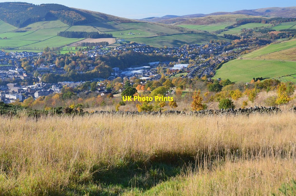 Photo 6"x4" Galashiels from Blaikie's Hill Galashiels c2015