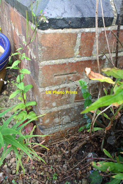 Photo 6"x4" Benchmark on 'Crossing Cottage' Moreton-in-Marsh c2015