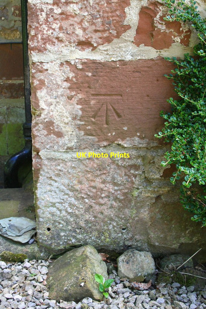 Photo 6"x4" Benchmark on the 'Old Vicarage' Warcop c2015