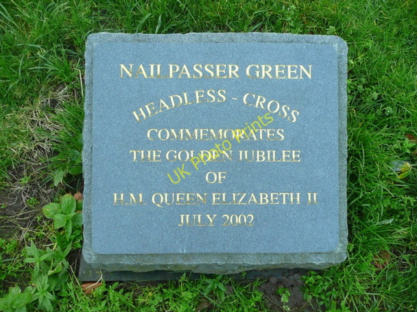 Photo 6"x4" Golden Jubilee commemoration plaque Redditch c2008
