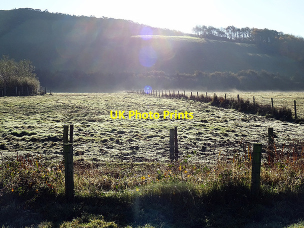 Photo 6"x4" Pasture at Pant-y-dwn Borth c2015
