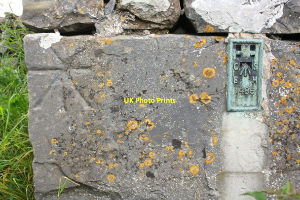 Photo 6"x4" Two Ordnance Survey benchmarks on Shepred Barn Brackenbottom c2015