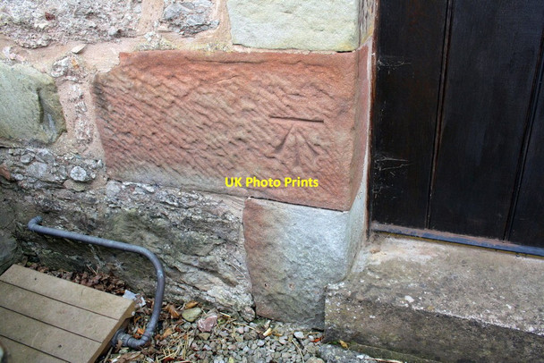 Photo 6"x4" Benchmark on Bandley Barn Appleby-in-Westmorland c2015