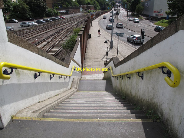 Photo 6"x4" Steps down from footbridge at Southampton Central Southampton c2014