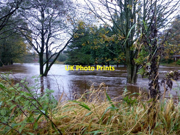 Photo 6"x4" Camowen River in flood, Mullaghmore Omagh c2015