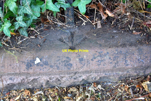 Photo 6"x4" Benchmark on wall at NE corner of Chatsworth Square Carlisle c2015
