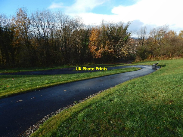 Photo 6"x4" Footpath from New Dumbarton Cemetery Dumbarton c2015