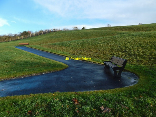 Photo 6"x4" Footpath to New Dumbarton Cemetery Dumbarton c2015