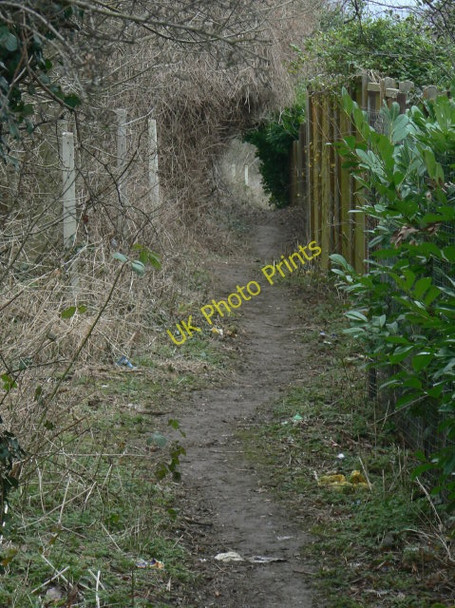 Photo 6"x4" Footpath along the railway Carlton\/SK6041 c2009