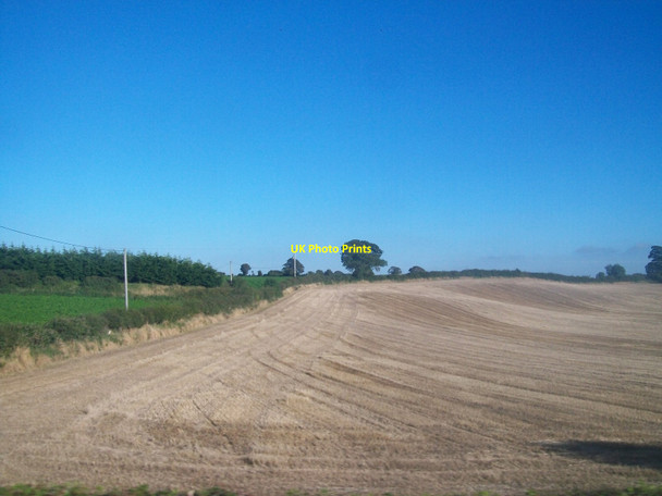 Photo 6"x4" Newly ploughed fields on the east side of the A2 south of Clough Clough\/J4040 c2015