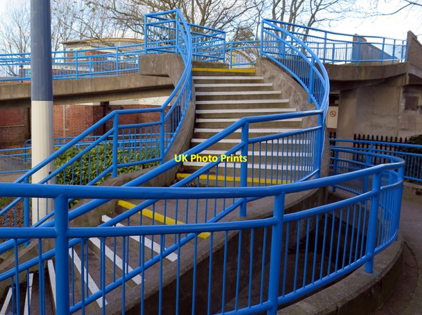 Photo 6"x4" Footbridge, Longbenton Metro Station Longbenton c2015