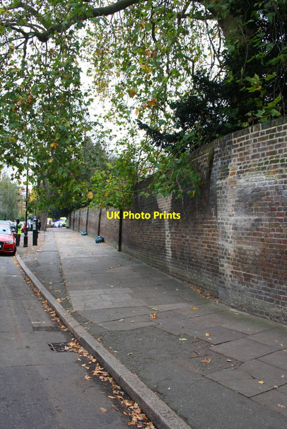 Photo 6"x4" Brick wall on south side of Mattock Lane Ealing c2015