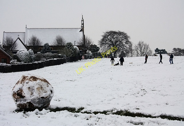 Photo 6"x4" Snowball on Poolbrook Common Great Malvern c2009