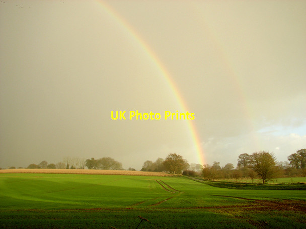 Photo 6"x4" Double rainbow above Holloway Road Bramerton c2015