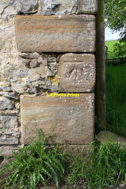 Photo 6"x4" Benchmark on barn at Oxenclose Farm Broughton\/SD9451 c2015