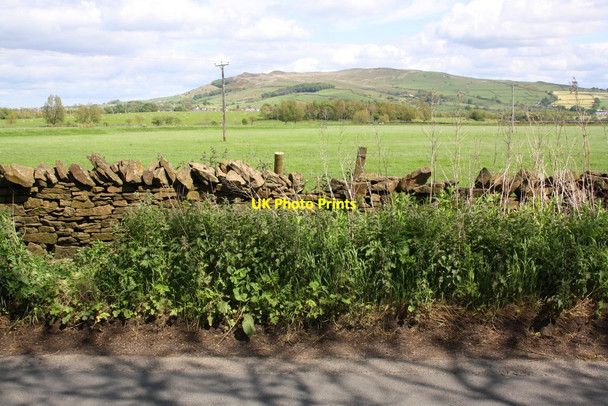 Photo 6"x4" View east from Heslaker Lane over dry stone wall Skipton c2015