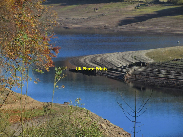Photo 6"x4" Low water on Errwood Reservoir, Goyt Valley Burbage\/SK0472 c2015