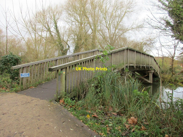 Photo 6"x4" Footbridge over the Abbey Stream Abingdon c2015