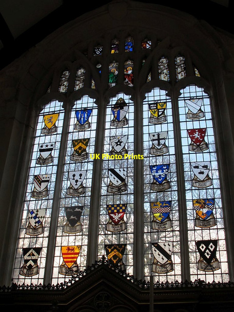 Photo 6"x4" Whalley parish church: east window Whalley c2015