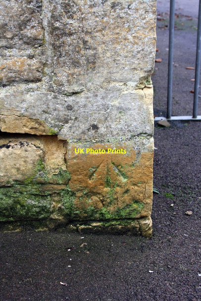 Photo 6"x4" Benchmark on St Mary's Primary School, The Green Chipping Norton c2014