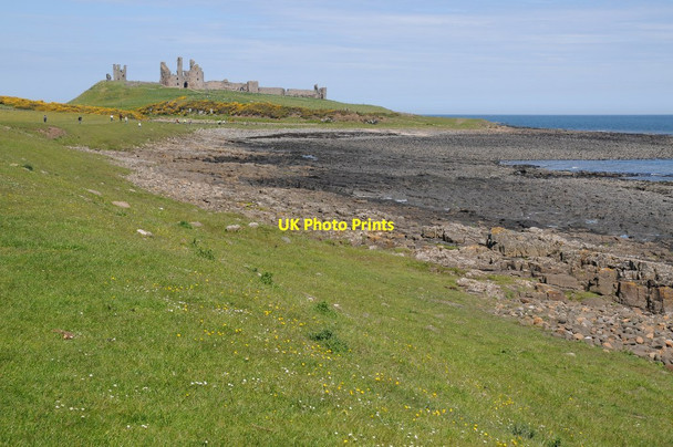 Photo 6"x4" View to Dunstanburgh Castle Craster c2015