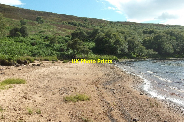 Photo 6"x4" Beach, Loch Brora Gordonbush c2015