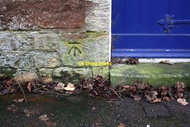 Photo 6"x4" Benchmark on The Town Nursery Chipping Norton c2014