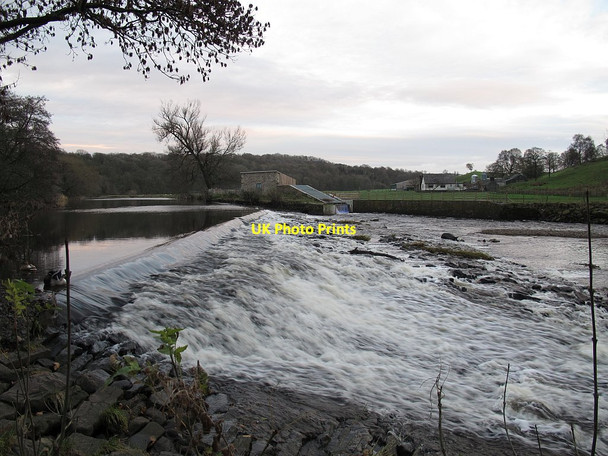 Photo 6"x4" Weir on the Calder at Whalley Whalley Banks c2015