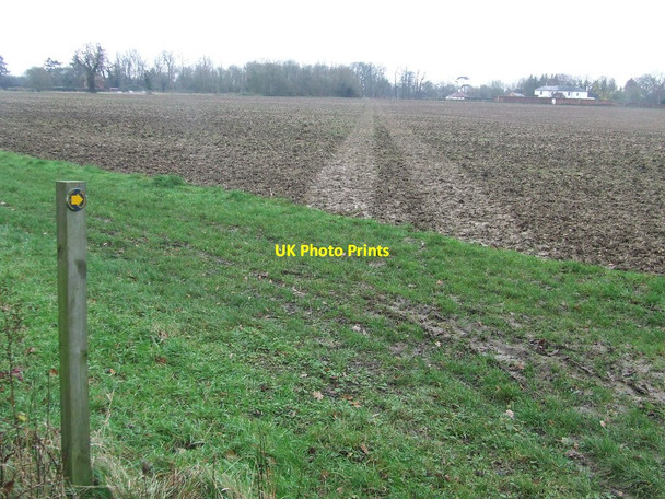 Photo 6"x4" Marked Footpath Burrough End c2015