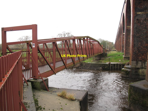 Photo 6"x4" Footbridge over the Calder Nethertown\/SD7236 c2015