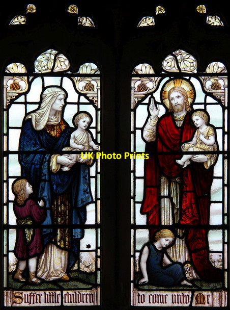 Photo 6"x4" St Luke, Hampstead - Stained glass window Hampstead\/TQ2685 c2015