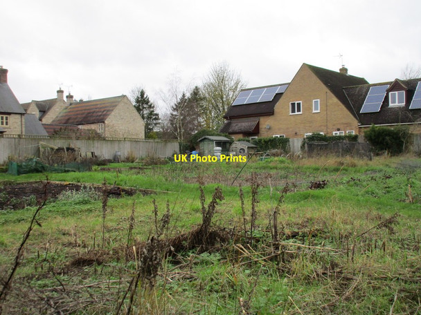 Photo 6"x4" Allotments in winter Evenley c2015