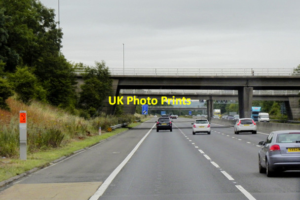 Photo 6"x4" Eastbound M62, A642 Flyover at Junction 30 Bottom Boat c2015