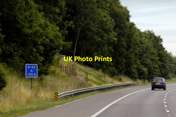 Photo 6"x4" Eastbound M62 Passing Driver Location A 120.8 Methley Lanes c2015